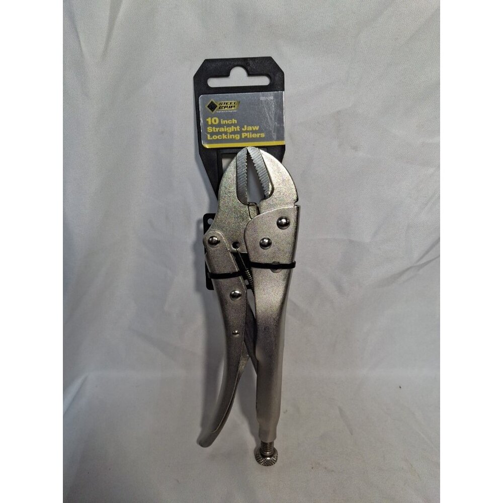 Steel Grip  Locking Pliers ,  One-Handed 10 L x 2 in. STRAIGHT JAW, 2251056